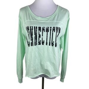 US‎ Apparel "Connecticut" Lime Green Scoop Neck Blouse Women's XL